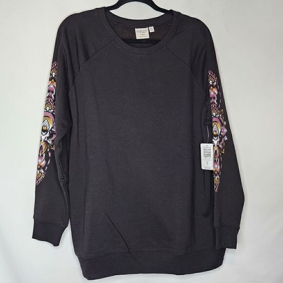 00X 10W M/L Torrid Mandala Butterfly Sweatshirt Fleece Tribal Eyes 90s Tattoo so - Picture 2 of 7